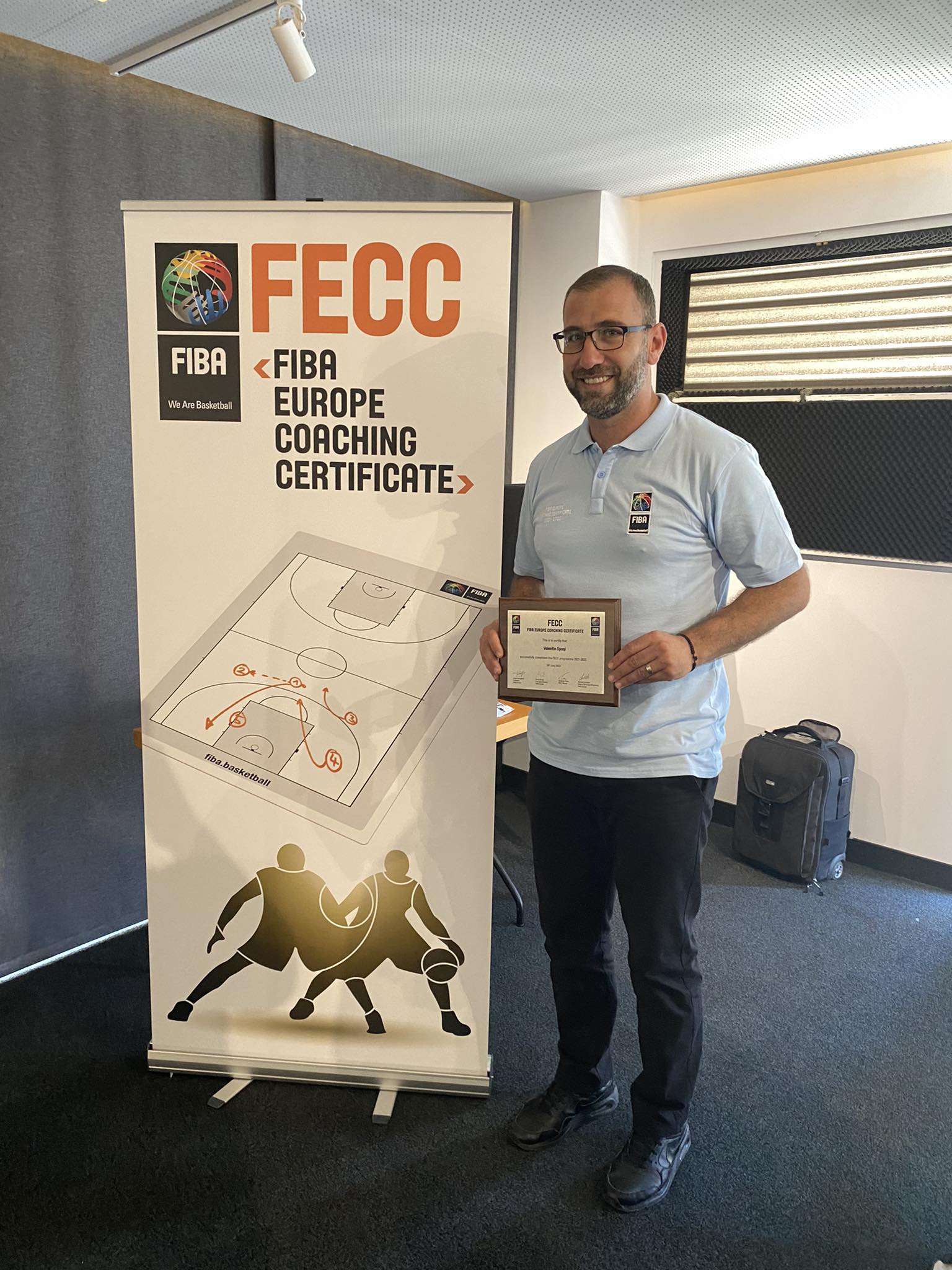 Spaqi diplomon me sukses në FIBA Europe Coaching Certificate